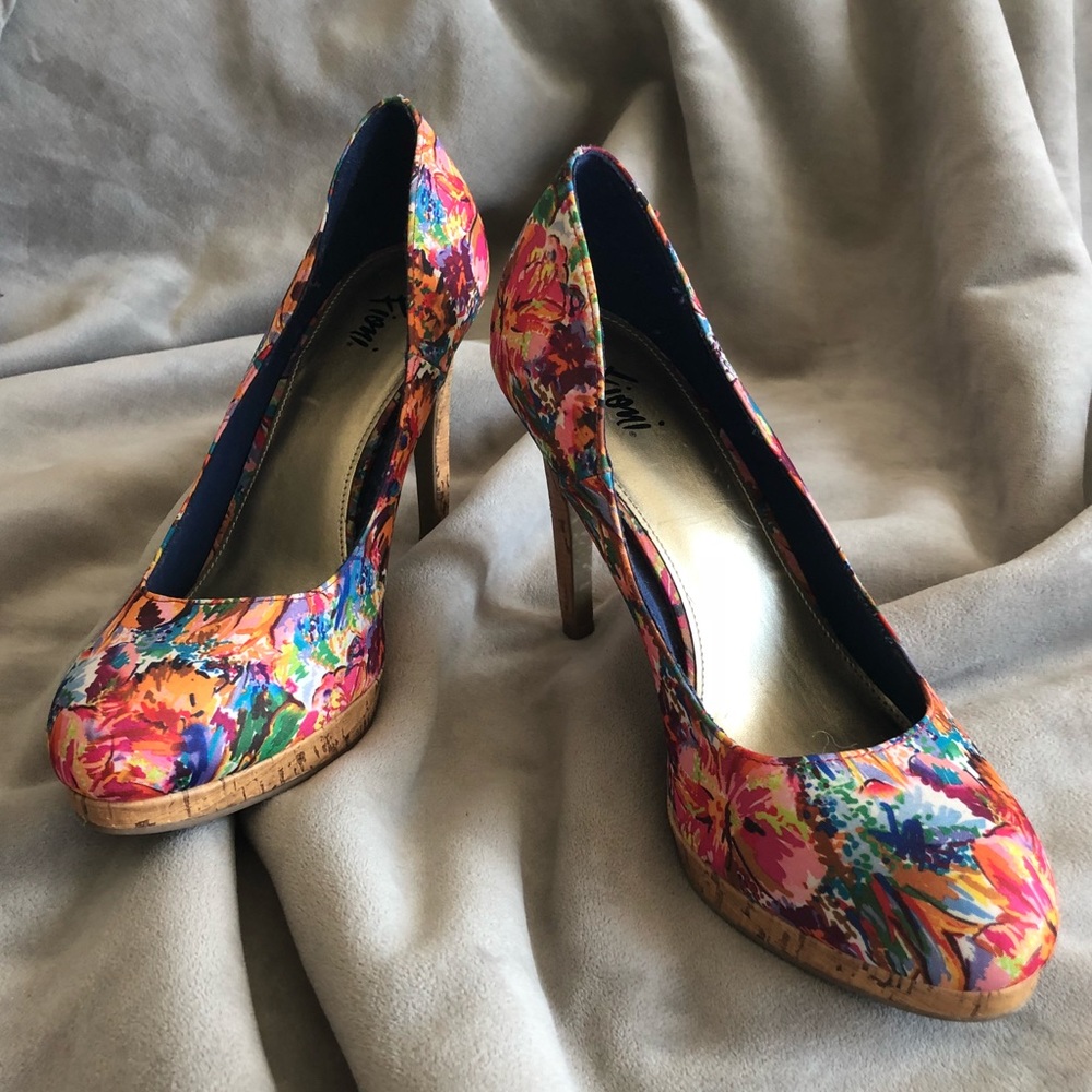 Trendy colorful heels